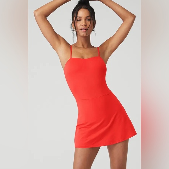 ALO Yoga Dresses & Skirts - Alo Yoga Alosoft Courtside Tennis Dress Red Size Small